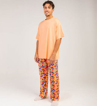 Orange Pixels Fluffy Pjoys