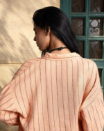 Orange Striped Linen Shirt - Image 4