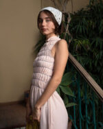 Orange Striped Sleeveless Dress - Image 2