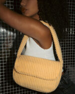 Pastel Yellow Corduroy Hand Bag - Image 2