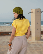 Pastel Yellow Crochet Cropped Top - Image 3