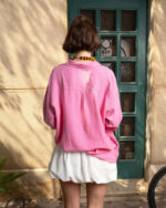 Pink Boyfriend Linen Shirt - Image 5