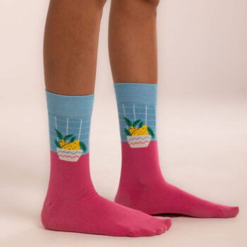Pink Lemons Neck Socks