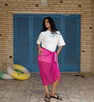 Pink Maxi Flowy Wrap