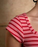 Pink Stripped Square Neck Top - Image 3