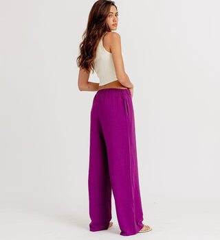 Purple Flowy Pants