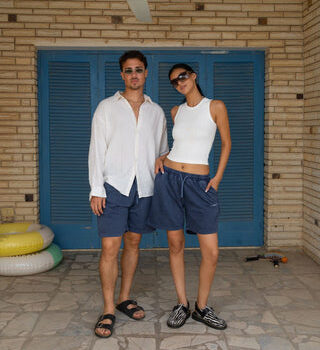 Purple Haze Wide-Leg Washed Sworts