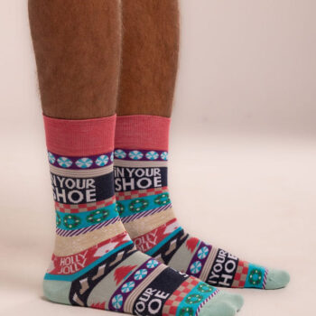 Purple Holly Jolly Neck Socks