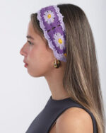 Purple Mini Crochet Bandana - Image 2