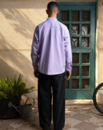 Purple Oversized Oxford Shirt - Image 5