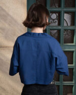 Royal Blue Cropped Camp Shirt - Image 3