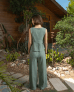 Sage Green Crinkled Top - Image 2