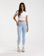 Seamless Baby Blue Leggings - Image 3