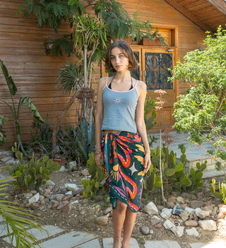 Snake Charm Maxi Flowy Wrap