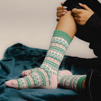 Snowflakes Fluffy Socks