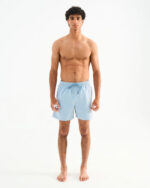 Solid Baby Blue Swim Shorts - Image 3