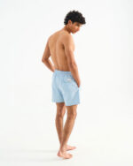 Solid Baby Blue Swim Shorts - Image 5