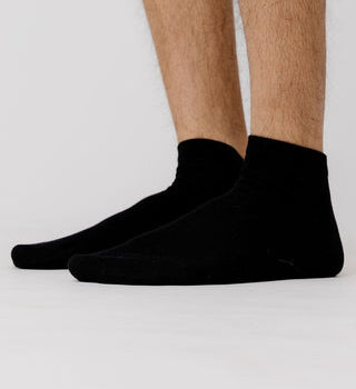 Solid Black Short Socks