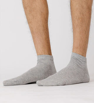 Solid Grey Short Socks