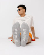 Solid Grey Short Socks - Image 2