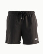 Solid Matte Black Swim Shorts