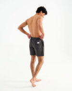 Solid Matte Black Swim Shorts - Image 5