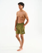 Solid Olive Swim Shorts - Image 4