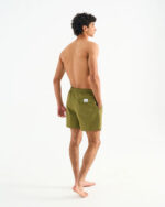 Solid Olive Swim Shorts - Image 5