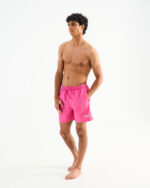 Solid Pink Swim Shorts - Image 3