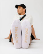 Solid White Short Socks - Image 2
