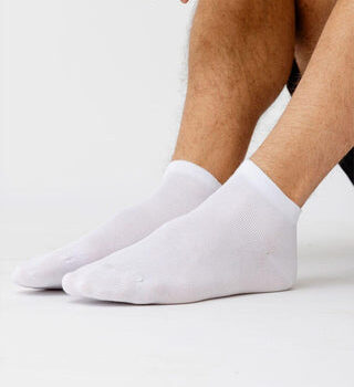 Solid White Short Socks