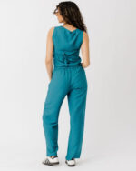 Teal Linen Pants - Image 2