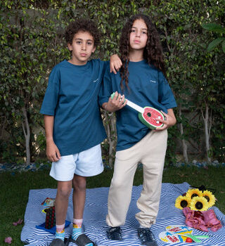 Teal Oversized Kids Tee