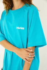 Turquoise IYS Printed Boxy Fit Tee - Image 4