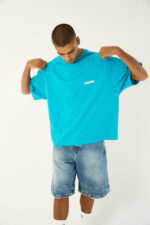 Turquoise IYS Printed Boxy Fit Tee - Image 2
