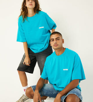 Turquoise IYS Printed Boxy Fit Tee