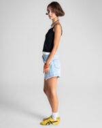 Unfinished Light Blue Denim Shorts - Image 2