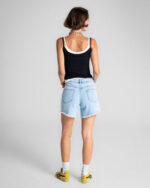 Unfinished Light Blue Denim Shorts - Image 3