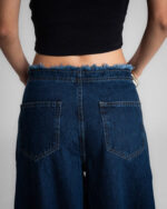 Unfinished Textured Blue Jeans - Image 2