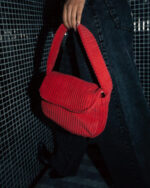 Watermelon Red Corduroy Hand Bag - Image 2
