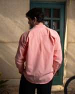 Watermelon Red Oversized Oxford Shirt - Image 4
