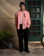 Watermelon Red Oversized Oxford Shirt - Image 2