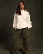 White Basic Hoodie - Image 3