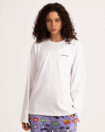 White Basic Long Sleeve Tee - Image 3