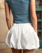 White Mini Balloon Skirt - Image 3