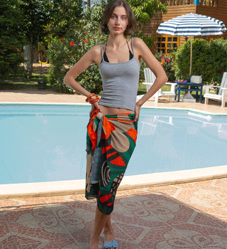Wild Garden Maxi Flowy Wrap